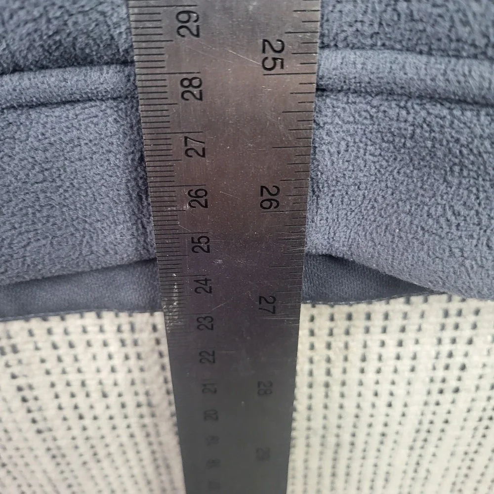 North Face Jacket Mens Medium Gray Fleece Full‎ Zip Outdoor Blue Zipper Pockets